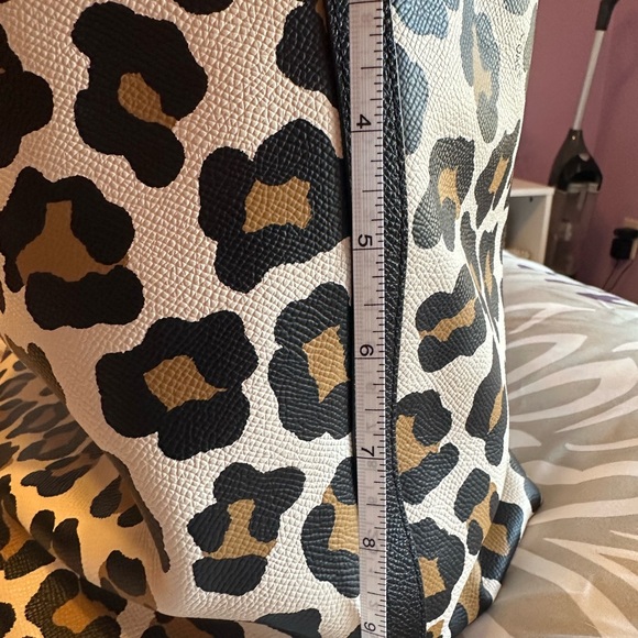 Coach Leopard-Print Tote in Black and Tan . - Picture 12 of 16